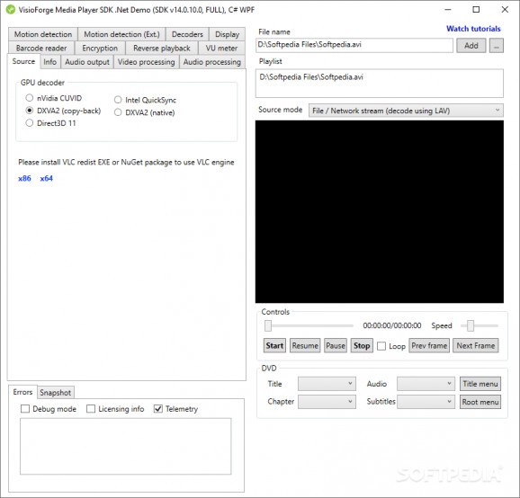 VisioForge Media Player SDK .NET download