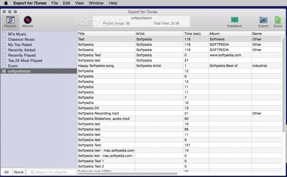 Export for iTunes download