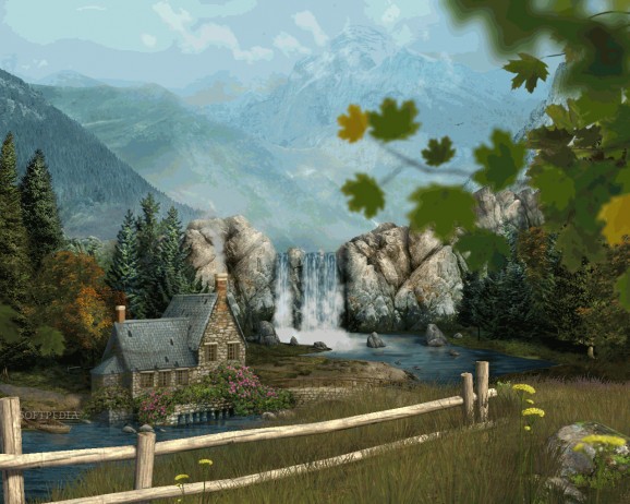 Mountain Waterfall 3D Screensaver download